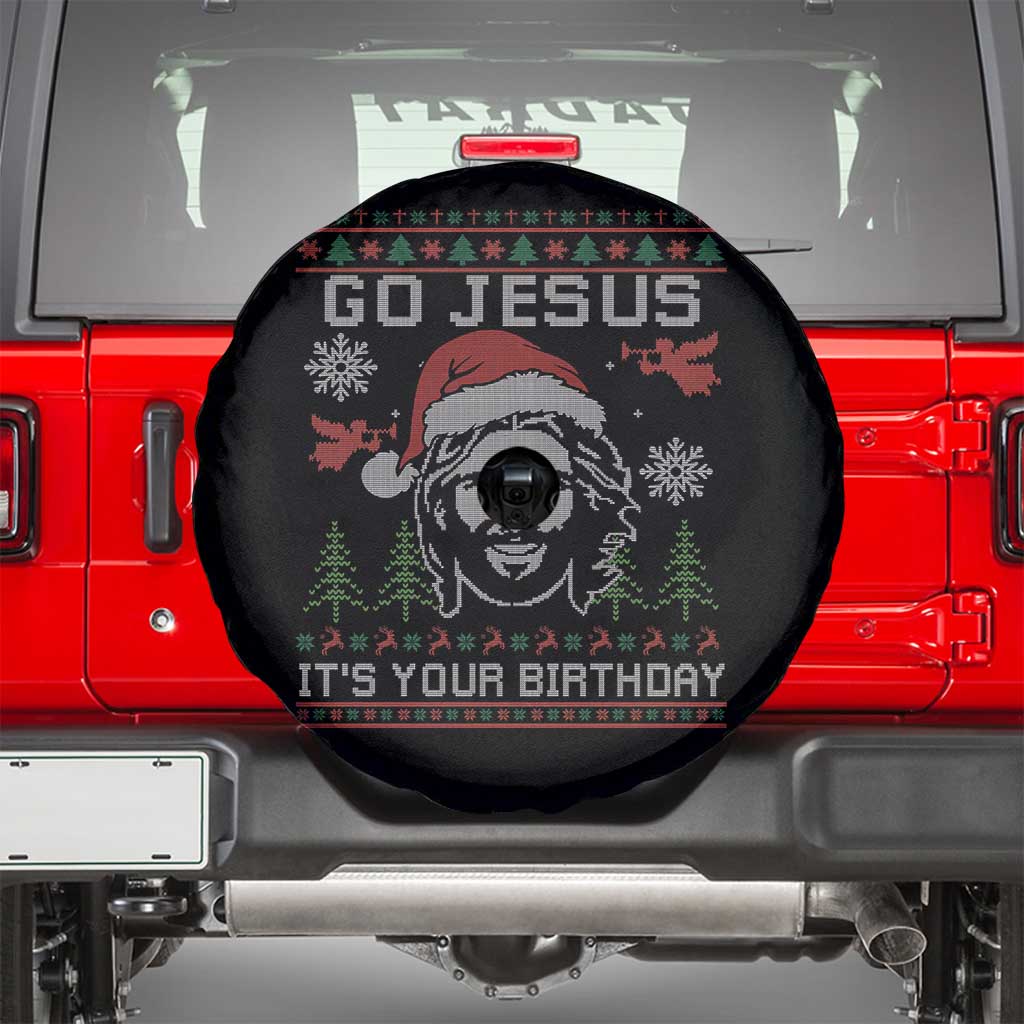 Funny Go Jesus It Is Your Birthday Spare Tire Cover Christian Christmas Party TS11 Black Print Your Wear