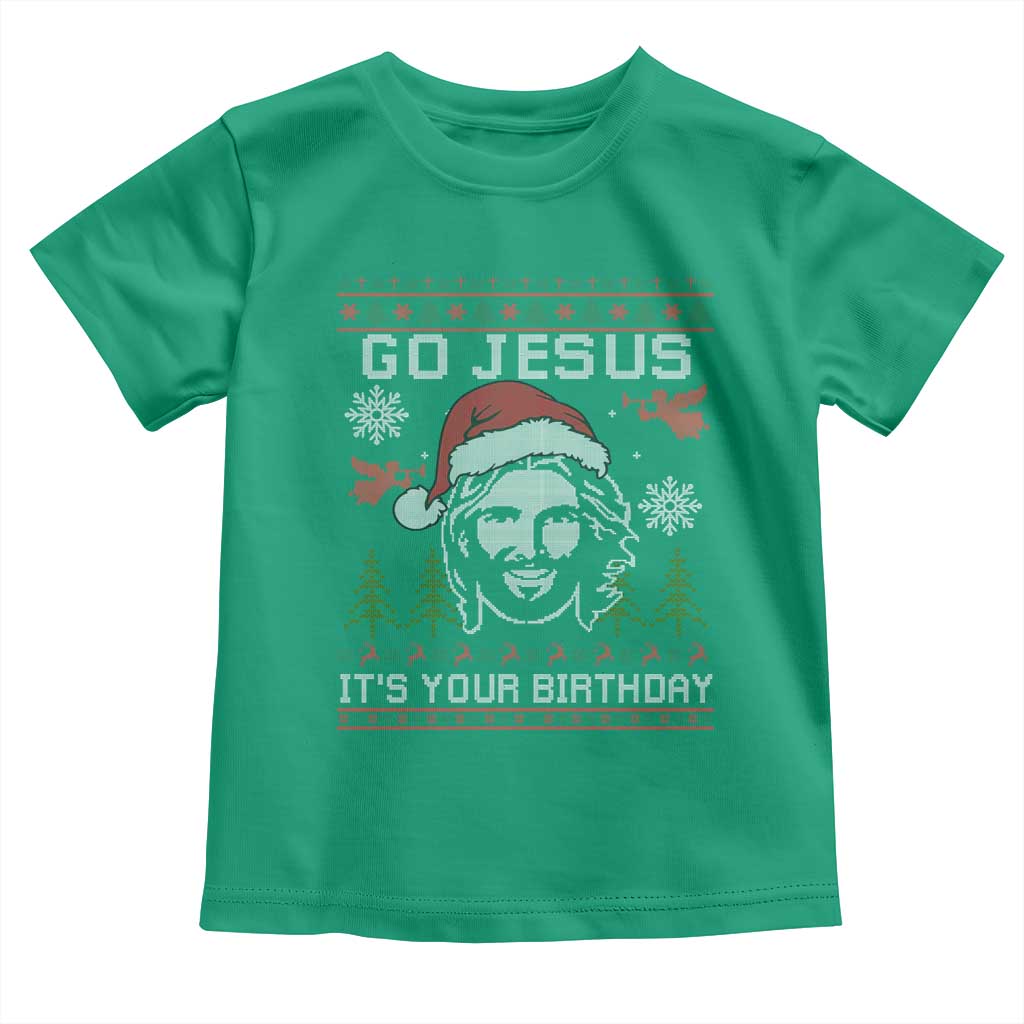 Funny Go Jesus It Is Your Birthday Toddler T Shirt Christian Christmas Party TS11 Irish Green Print Your Wear