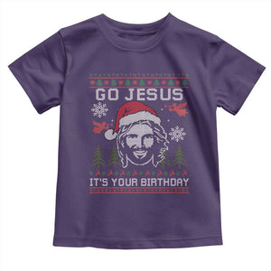 Funny Go Jesus It Is Your Birthday Toddler T Shirt Christian Christmas Party TS11 Purple Print Your Wear