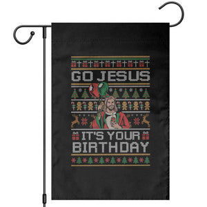 Funny Go Jesus Its Your Birthday Garden Flag Christmas Christian Religious God TS11 Black Print Your Wear