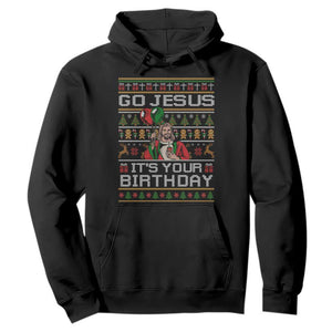 Funny Go Jesus Its Your Birthday Hoodie Christmas Christian Religious God TS11 Black Print Your Wear