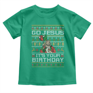 Funny Go Jesus Its Your Birthday Toddler T Shirt Christmas Christian Religious God TS11 Irish Green Print Your Wear
