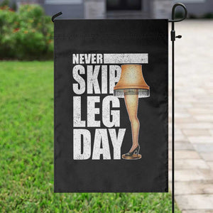 Funny Never Skip Leg Day Christmas Movie Garden Flag Italian Leg Lamp TS11 Print Your Wear