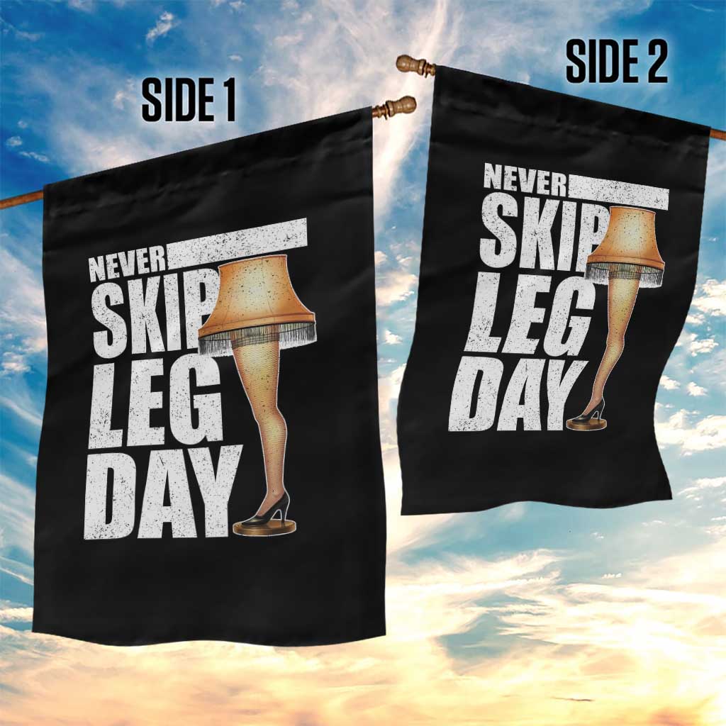 Funny Never Skip Leg Day Christmas Movie Garden Flag Italian Leg Lamp TS11 Print Your Wear