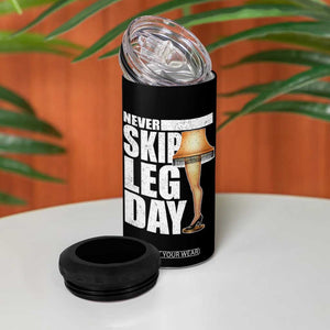Funny Never Skip Leg Day Christmas Movie 4 in 1 Can Cooler Tumbler Italian Leg Lamp TS11 Print Your Wear
