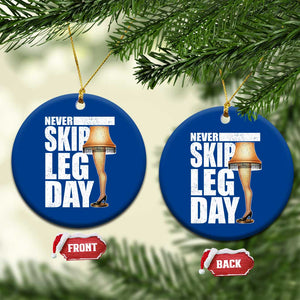 Funny Never Skip Leg Day Christmas Movie Ceramic Ornament Italian Leg Lamp TS11 1pc Blue Print Your Wear