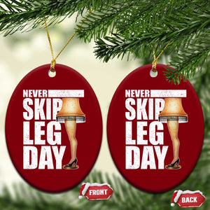 Funny Never Skip Leg Day Christmas Movie Ceramic Ornament Italian Leg Lamp TS11 Print Your Wear