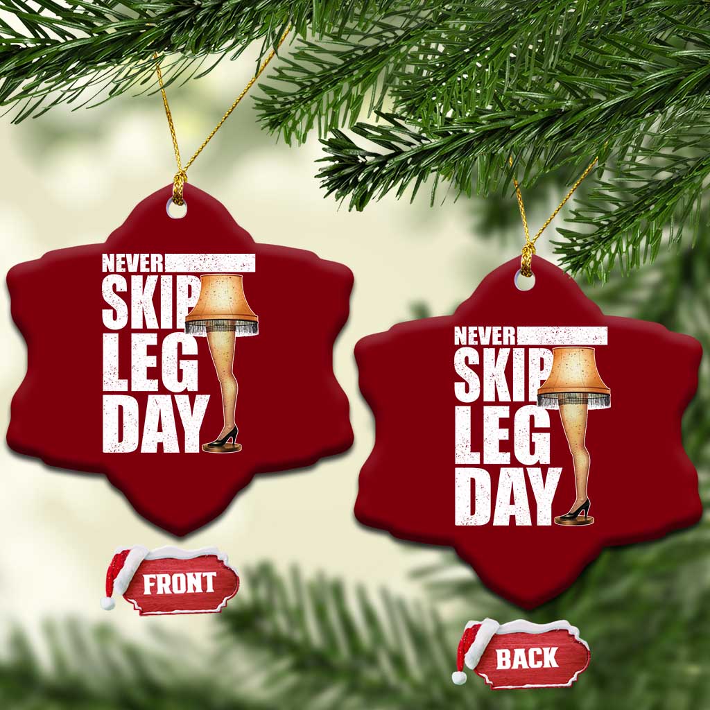 Funny Never Skip Leg Day Christmas Movie Ceramic Ornament Italian Leg Lamp TS11 Print Your Wear