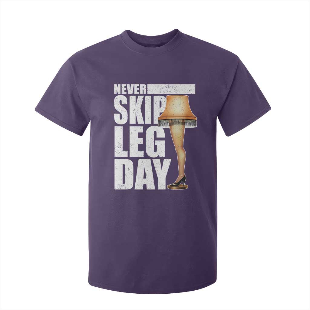 Funny Never Skip Leg Day Christmas Movie T Shirt For Kid Italian Leg Lamp TS11 Purple Print Your Wear