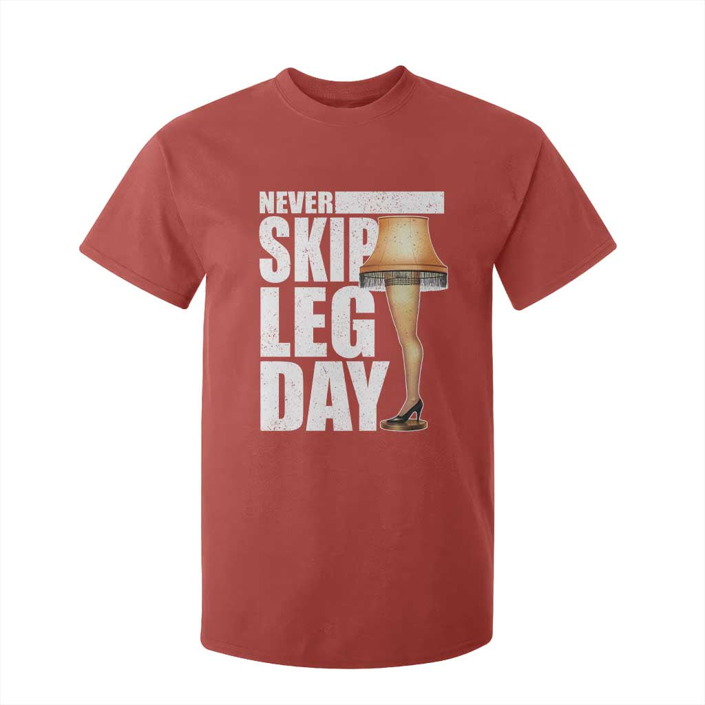 Funny Never Skip Leg Day Christmas Movie T Shirt For Kid Italian Leg Lamp TS11 Red Print Your Wear