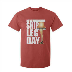 Funny Never Skip Leg Day Christmas Movie T Shirt For Kid Italian Leg Lamp TS11 Red Print Your Wear