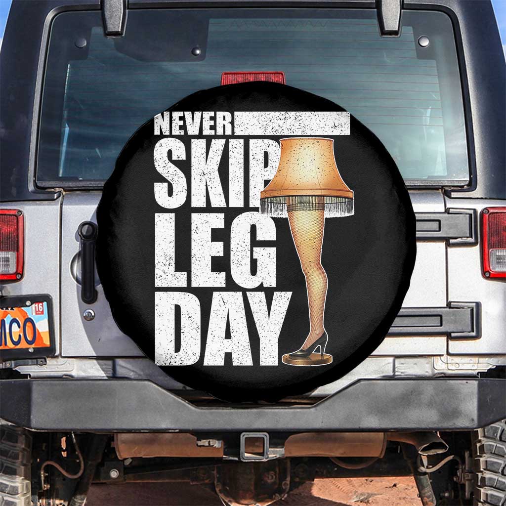 Funny Never Skip Leg Day Christmas Movie Spare Tire Cover Italian Leg Lamp TS11 No hole Black Print Your Wear