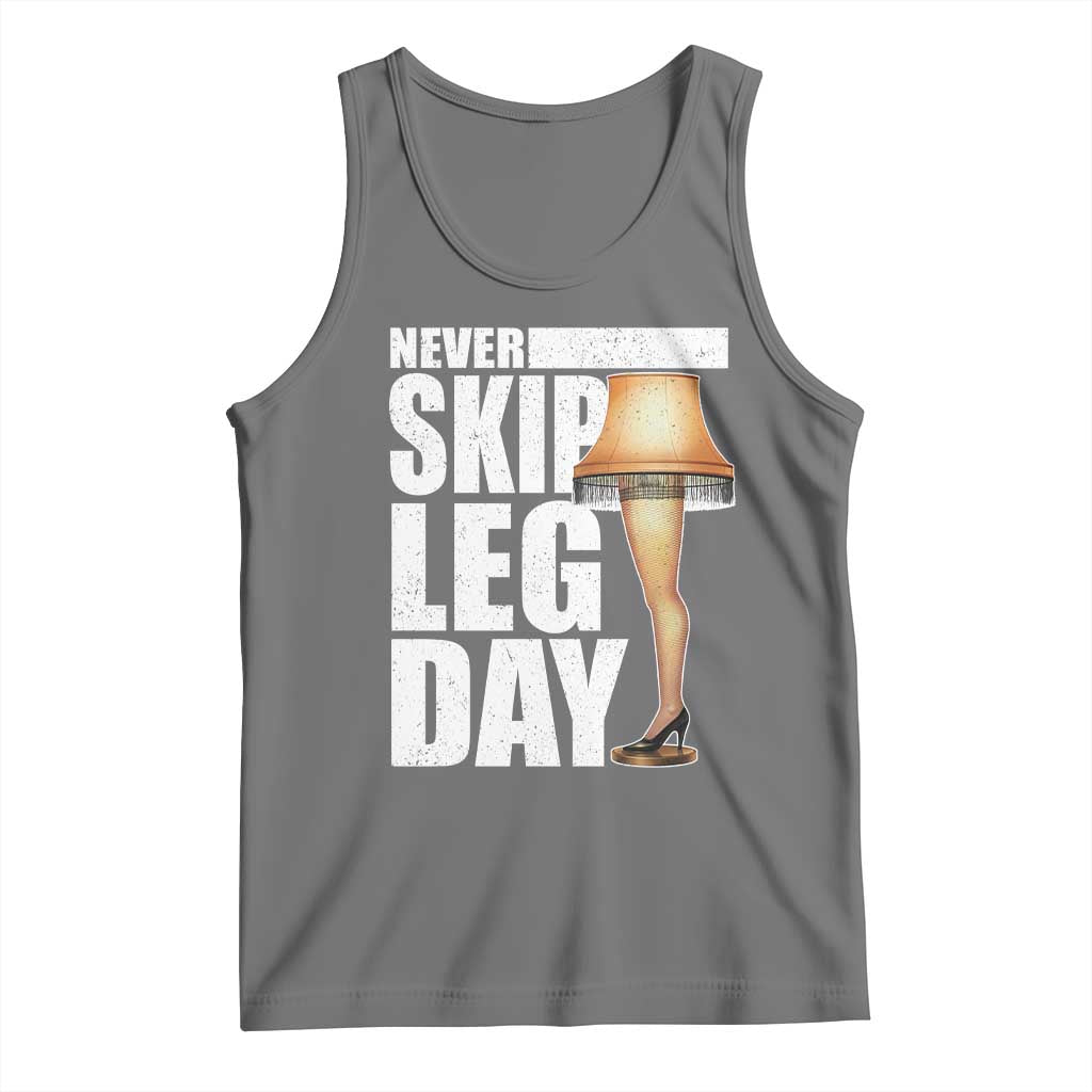 Funny Never Skip Leg Day Christmas Movie Tank Top Italian Leg Lamp TS11 Black Heather Print Your Wear