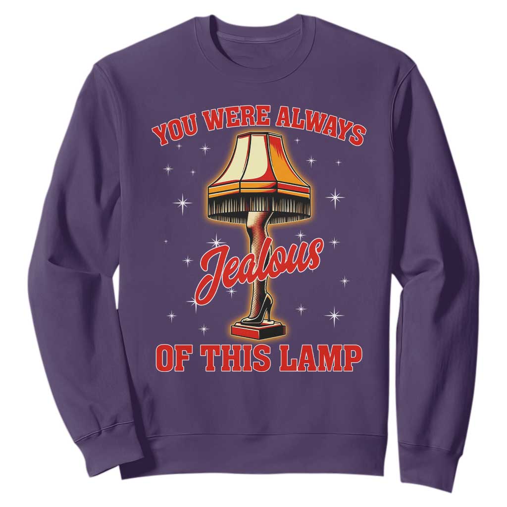 Funny Christmas Movie Sweatshirt You Were Always Jealous Of This Lamp Italian Leg Lamp TS11 Purple Print Your Wear