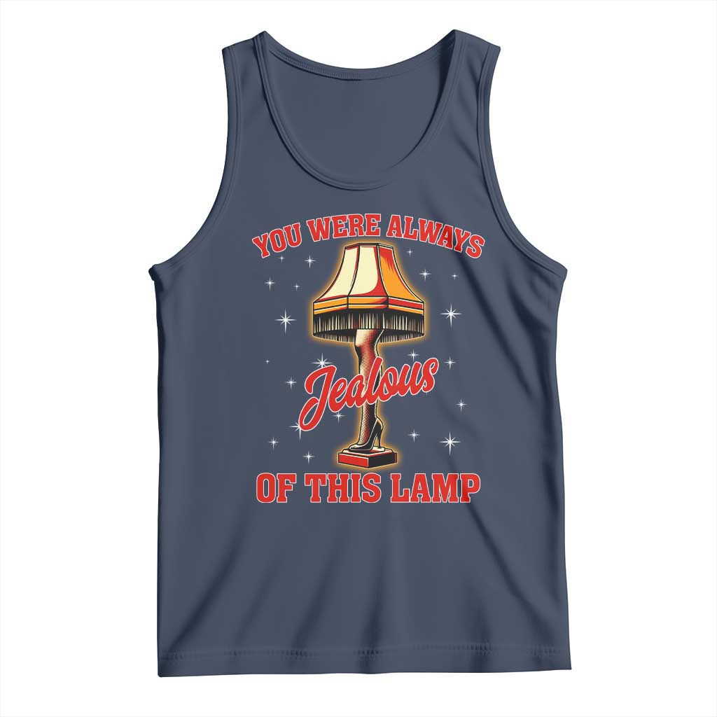 Funny Christmas Movie Tank Top You Were Always Jealous Of This Lamp Italian Leg Lamp TS11 Navy Print Your Wear