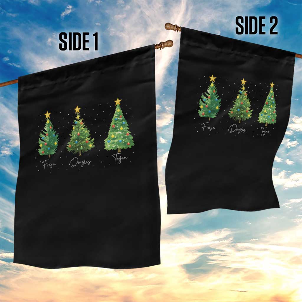 Funny Subtle FDT Resist Christmas Garden Flag Fraser Douglass Trojan Xmas Tree TS11 Print Your Wear