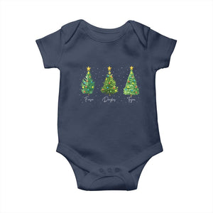 Funny Subtle FDT Resist Christmas Baby Onesie Fraser Douglass Trojan Xmas Tree - Print Your Wear