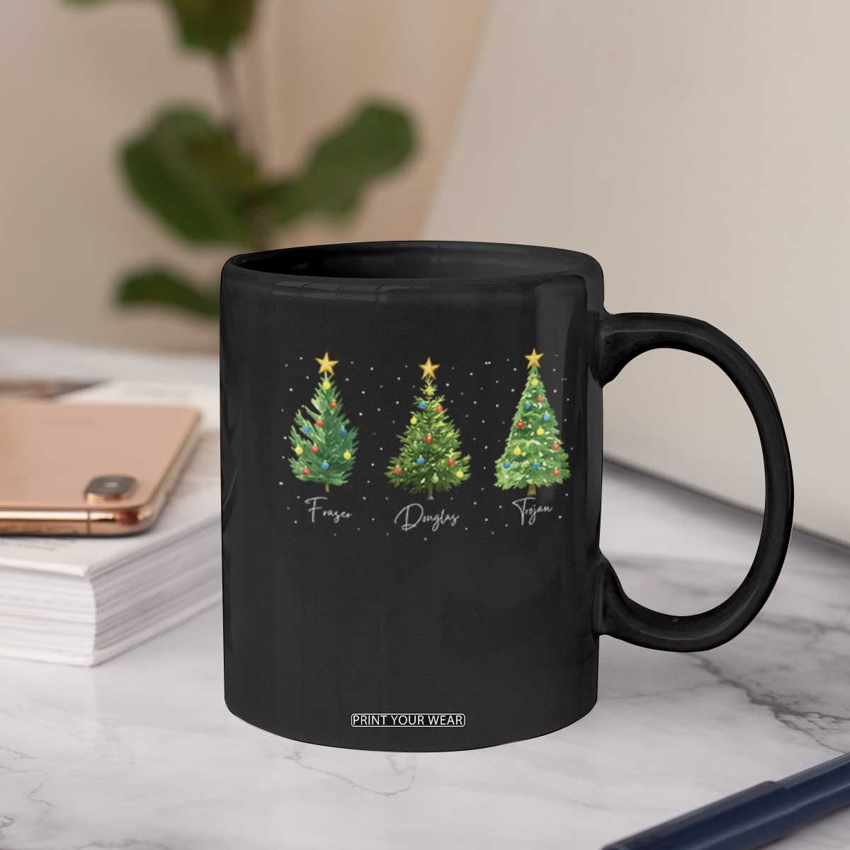 Funny Subtle FDT Resist Christmas Coffee Mug Fraser Douglass Trojan Xmas Tree TS11 Print Your Wear