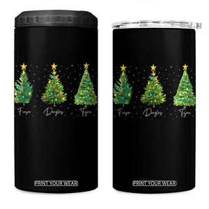Funny Subtle FDT Resist Christmas 4 in 1 Can Cooler Tumbler Fraser Douglass Trojan Xmas Tree TS11 One Size: 16 oz Black Print Your Wear