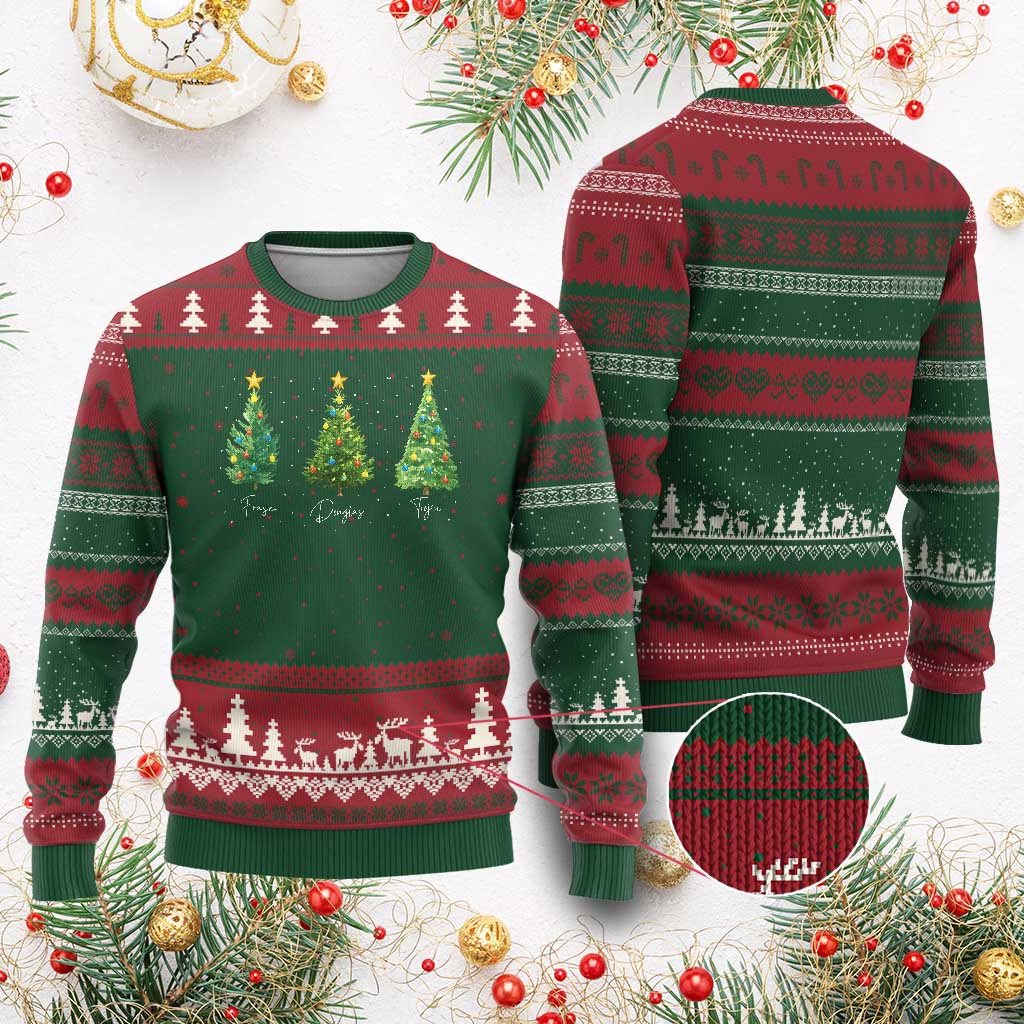 Funny Subtle FDT Resist Xmas Ugly Christmas Sweater Fraser Douglass Trojan Xmas Tree TS11 Red Green Print Your Wear