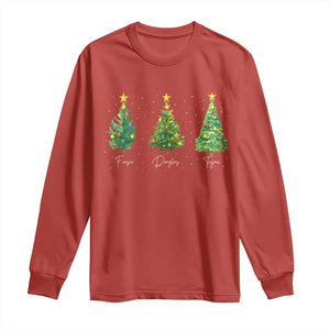 Funny Subtle FDT Resist Christmas Long Sleeve Shirt Fraser Douglass Trojan Xmas Tree - Print Your Wear