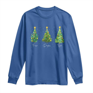 Funny Subtle FDT Resist Christmas Long Sleeve Shirt Fraser Douglass Trojan Xmas Tree TS11 Royal Blue Print Your Wear