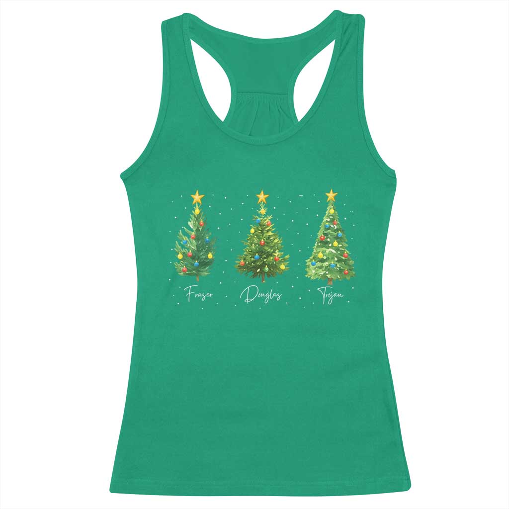 Funny Subtle FDT Resist Christmas Racerback Tank Top Fraser Douglass Trojan Xmas Tree TS11 Irish Green Print Your Wear