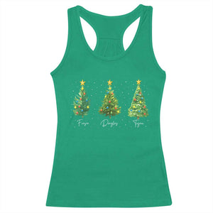 Funny Subtle FDT Resist Christmas Racerback Tank Top Fraser Douglass Trojan Xmas Tree - Print Your Wear