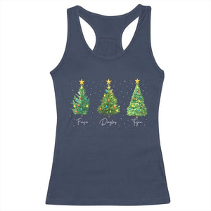 Funny Subtle FDT Resist Christmas Racerback Tank Top Fraser Douglass Trojan Xmas Tree - Print Your Wear