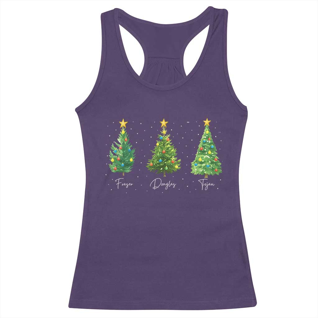 Funny Subtle FDT Resist Christmas Racerback Tank Top Fraser Douglass Trojan Xmas Tree TS11 Purple Print Your Wear