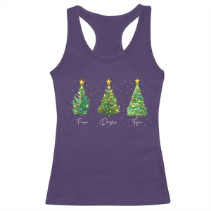 Funny Subtle FDT Resist Christmas Racerback Tank Top Fraser Douglass Trojan Xmas Tree - Print Your Wear