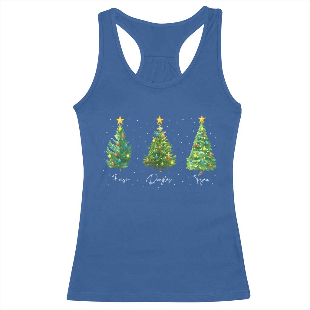 Funny Subtle FDT Resist Christmas Racerback Tank Top Fraser Douglass Trojan Xmas Tree TS11 Royal Blue Print Your Wear