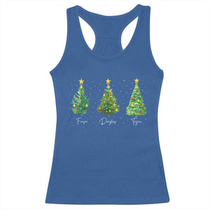Funny Subtle FDT Resist Christmas Racerback Tank Top Fraser Douglass Trojan Xmas Tree - Print Your Wear