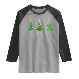 Funny Subtle FDT Resist Christmas Raglan Shirt Fraser Douglass Trojan Xmas Tree - Print Your Wear