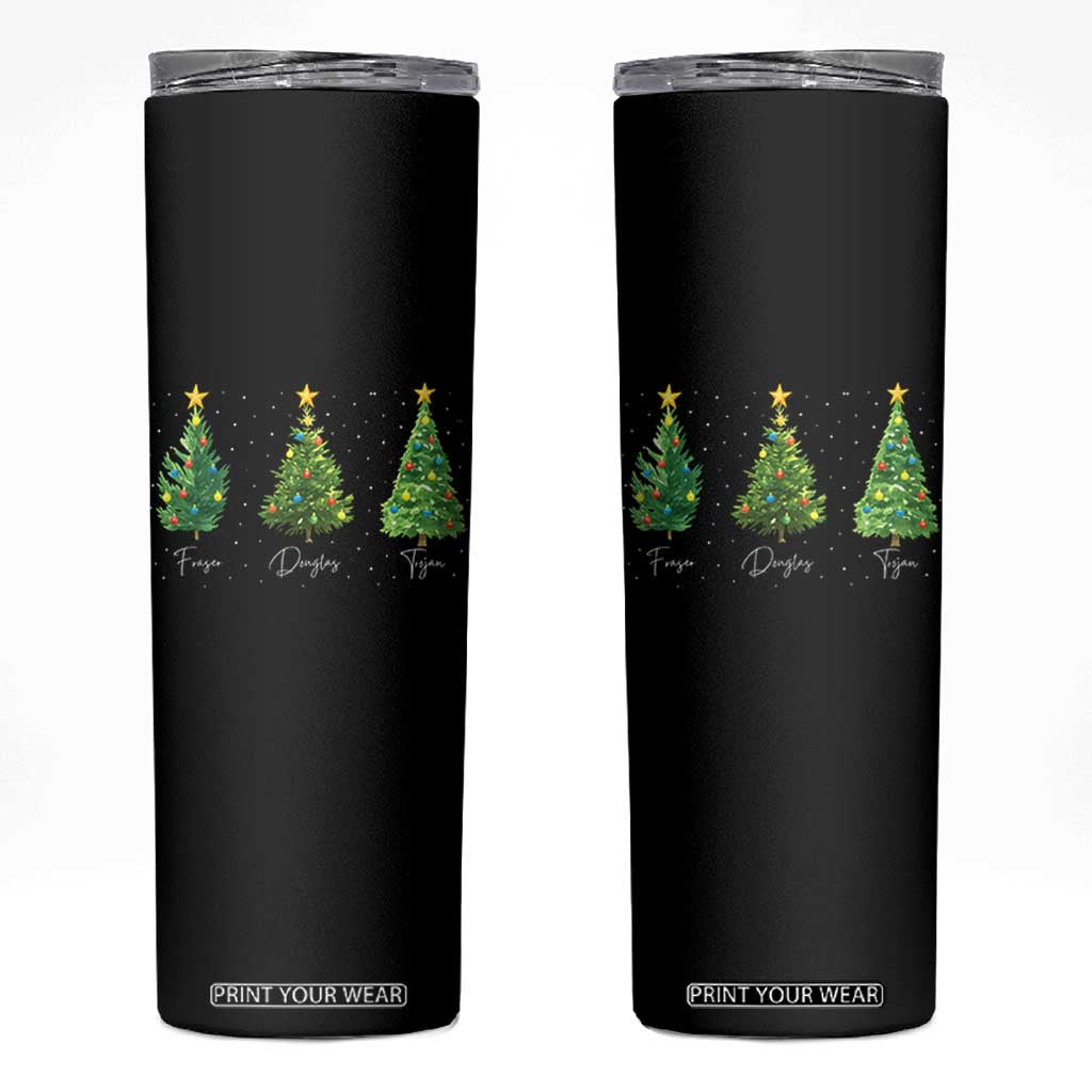 Funny Subtle FDT Resist Christmas Skinny Tumbler Fraser Douglass Trojan Xmas Tree TS11 Black Print Your Wear