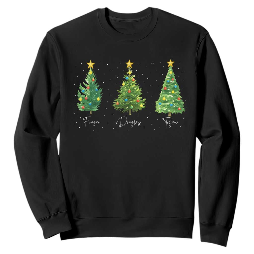 Funny Subtle FDT Resist Christmas Sweatshirt Fraser Douglass Trojan Xmas Tree - Print Your Wear