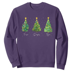 Funny Subtle FDT Resist Christmas Sweatshirt Fraser Douglass Trojan Xmas Tree TS11 Purple Print Your Wear