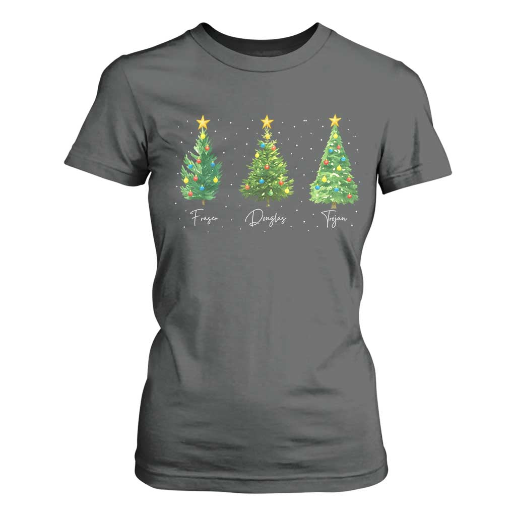 Funny Subtle FDT Resist Christmas T Shirt For Women Fraser Douglass Trojan Xmas Tree TS11 Dark Heather Print Your Wear