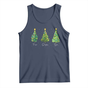 Funny Subtle FDT Resist Christmas Tank Top Fraser Douglass Trojan Xmas Tree TS11 Navy Print Your Wear