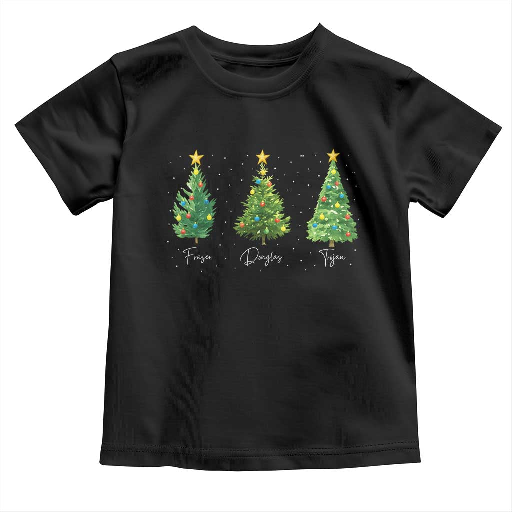 Funny Subtle FDT Resist Christmas Toddler T Shirt Fraser Douglass Trojan Xmas Tree - Print Your Wear