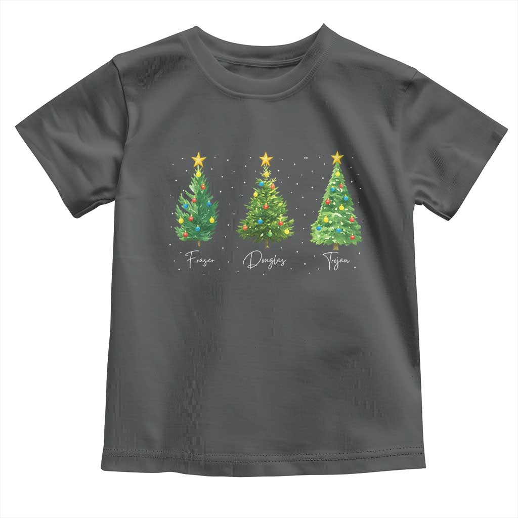 Funny Subtle FDT Resist Christmas Toddler T Shirt Fraser Douglass Trojan Xmas Tree TS11 Dark Heather Print Your Wear