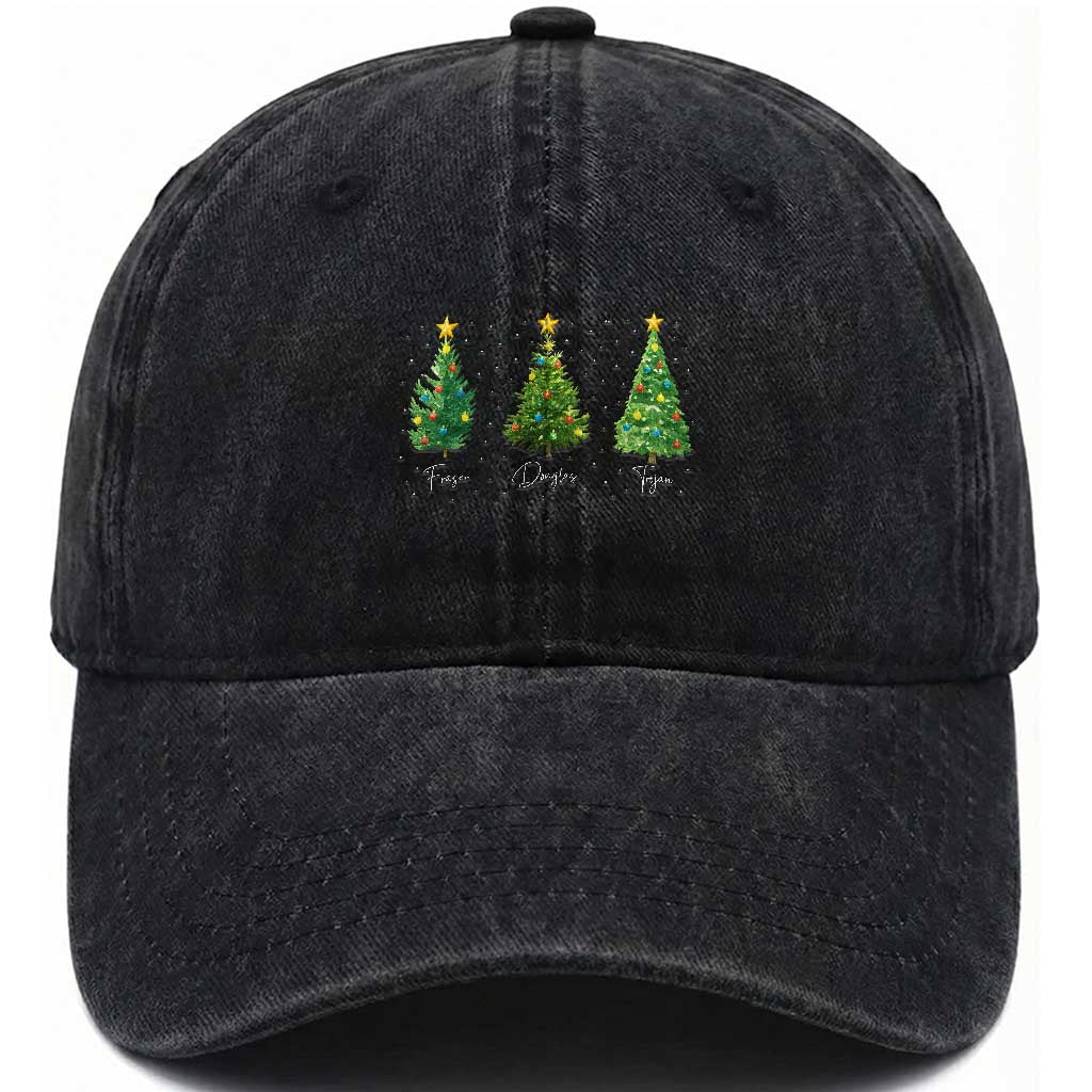 Funny Subtle FDT Resist Christmas Washed Cotton Baseball Cap Fraser Douglass Trojan Xmas Tree TS11 Print Your Wear