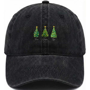 Funny Subtle FDT Resist Christmas Washed Cotton Baseball Cap Fraser Douglass Trojan Xmas Tree TS11 Print Your Wear