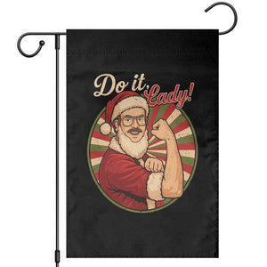 Funny Christmas Do It Lady Garden Flag Mustache Guy Meme Santa Cosplay TS11 Black Print Your Wear