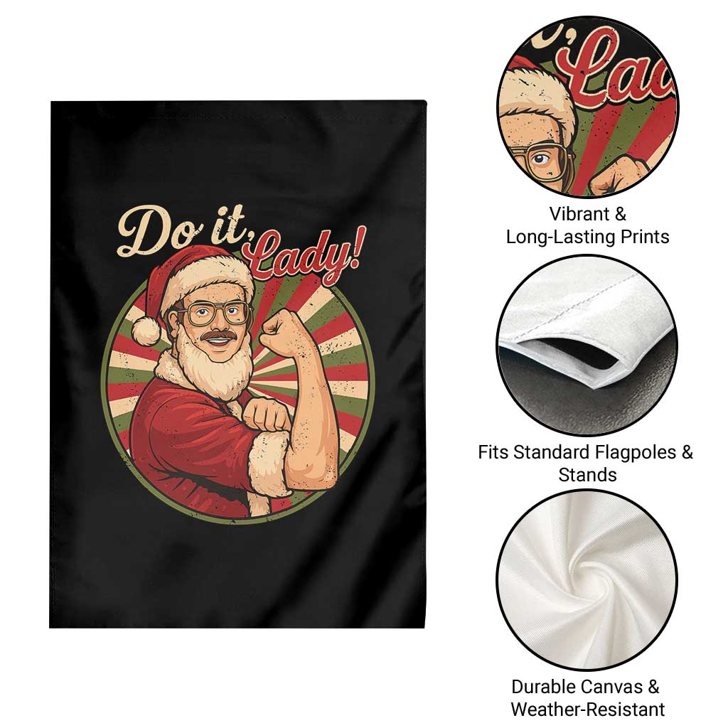 Funny Christmas Do It Lady Garden Flag Mustache Guy Meme Santa Cosplay TS11 Print Your Wear