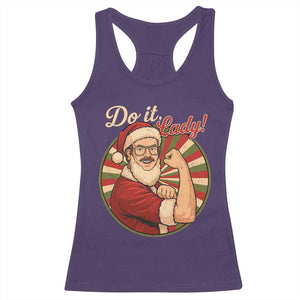 Funny Christmas Do It Lady Racerback Tank Top Mustache Guy Meme Santa Cosplay TS11 Purple Print Your Wear