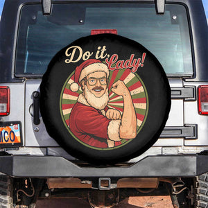 Funny Christmas Do It Lady Spare Tire Cover Mustache Guy Meme Santa Cosplay TS11 No hole Black Print Your Wear