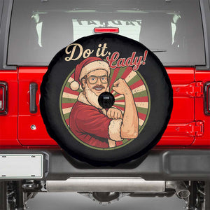Funny Christmas Do It Lady Spare Tire Cover Mustache Guy Meme Santa Cosplay TS11 Black Print Your Wear