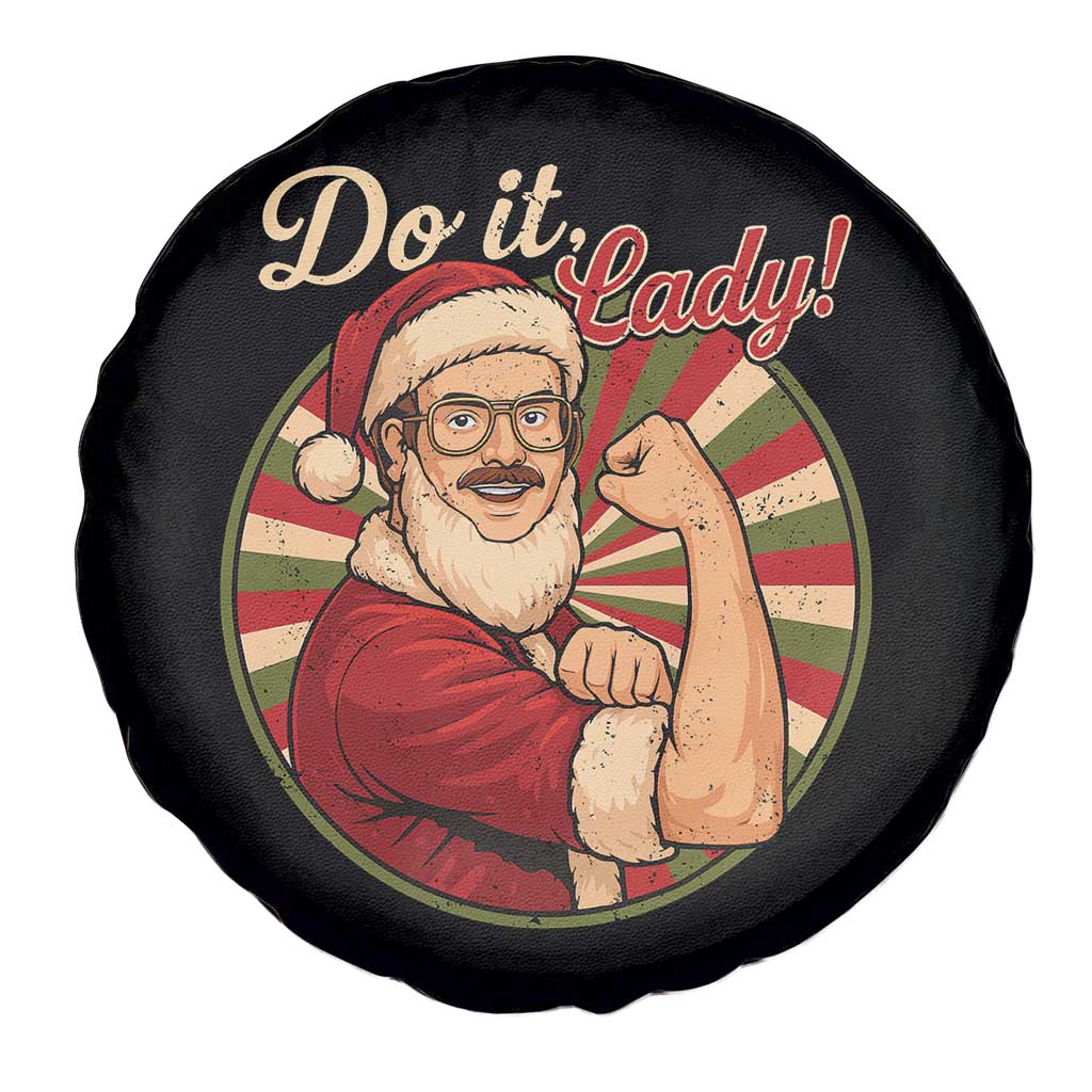 Funny Christmas Do It Lady Spare Tire Cover Mustache Guy Meme Santa Cosplay TS11 Print Your Wear