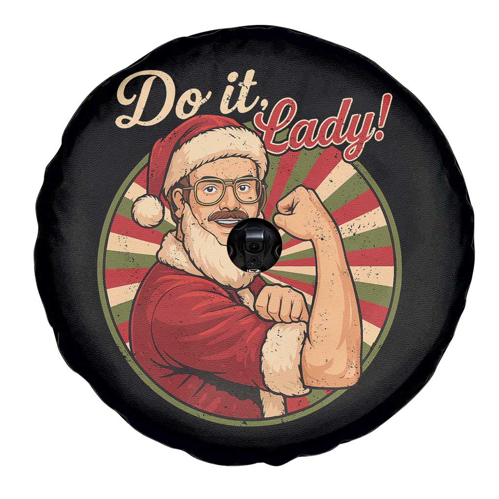 Funny Christmas Do It Lady Spare Tire Cover Mustache Guy Meme Santa Cosplay TS11 Print Your Wear